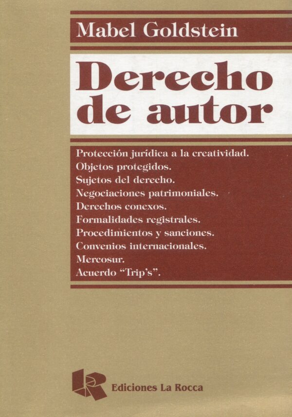 Derecho de Autor / 9789509714724 / M. GOLDSTEIN