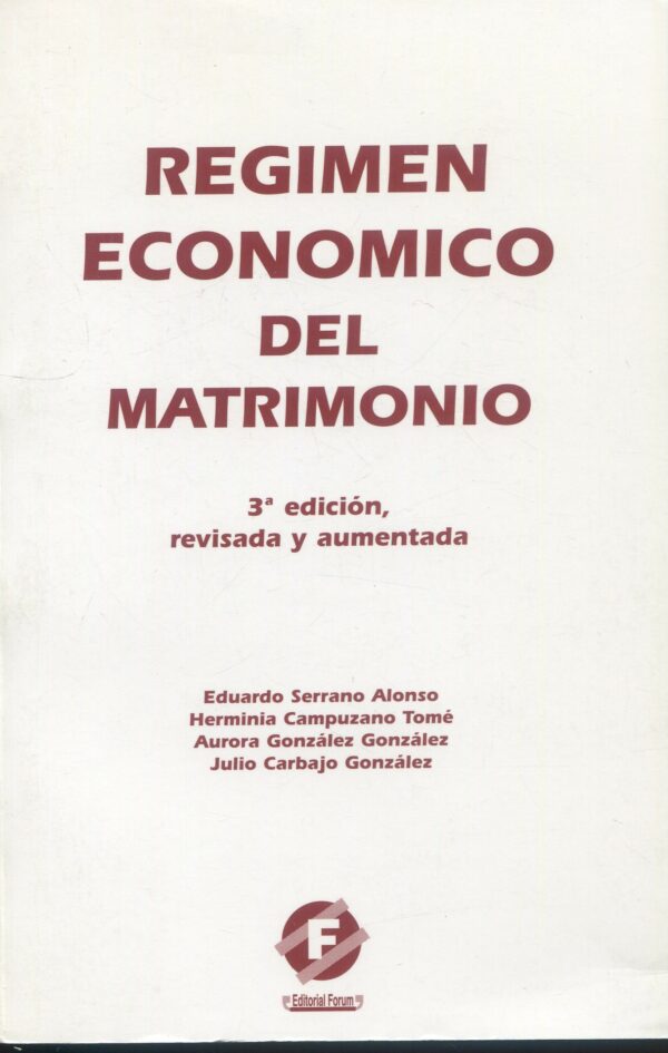 Régimen Económico del Matrimonio / 9788487586293