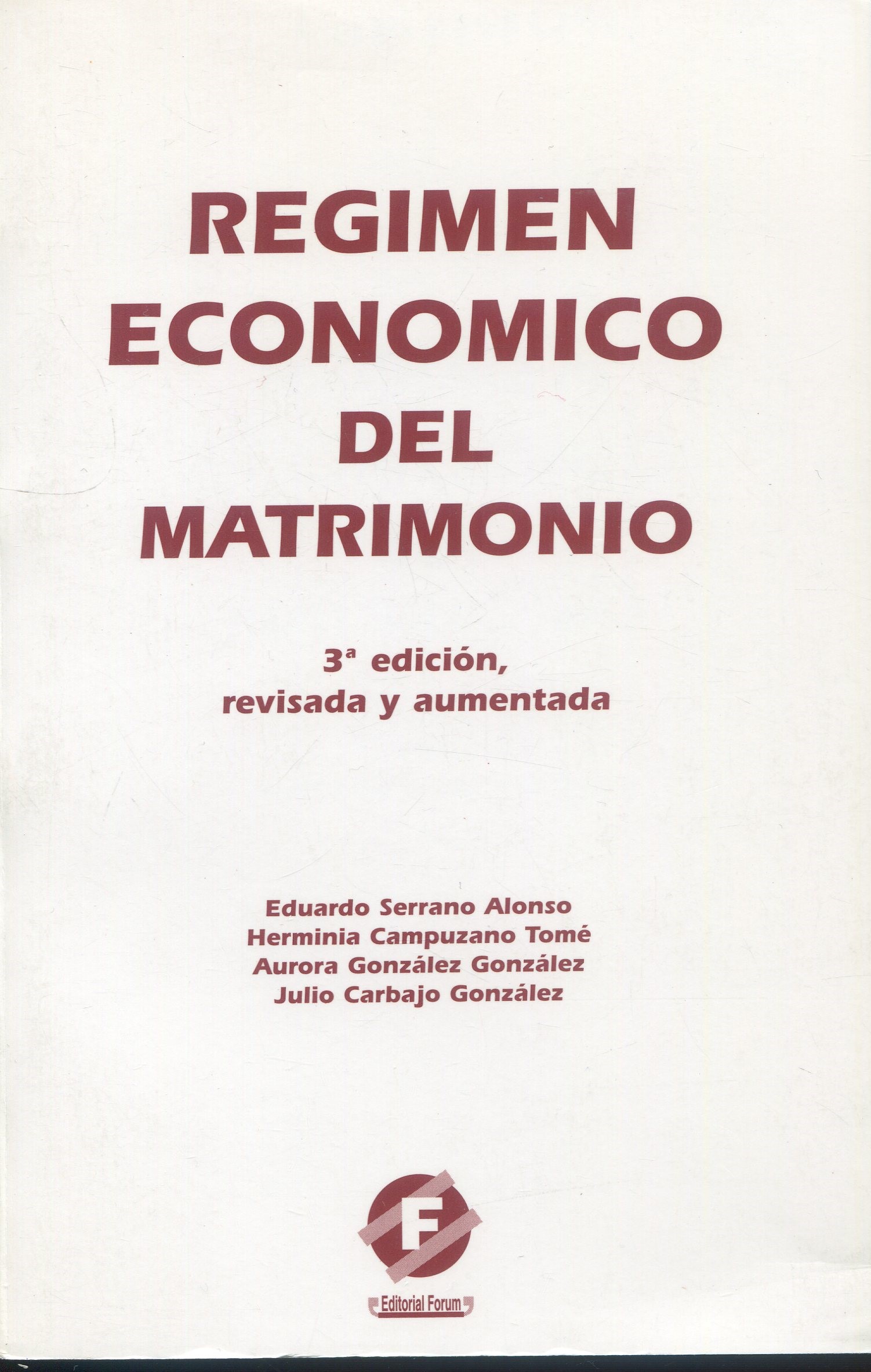 Régimen Económico del Matrimonio / 9788487586293