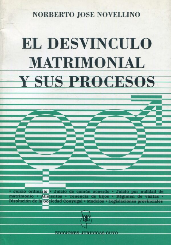 Desvínculo matrimonial procesos 9789509099548