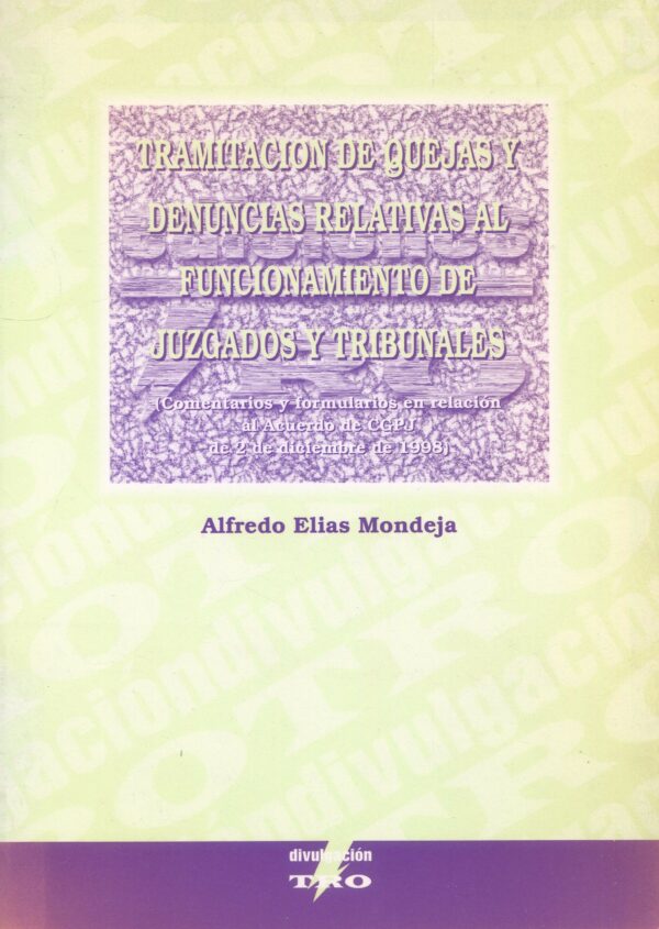 Tramitación de quejas y denuncias / 9788495124074