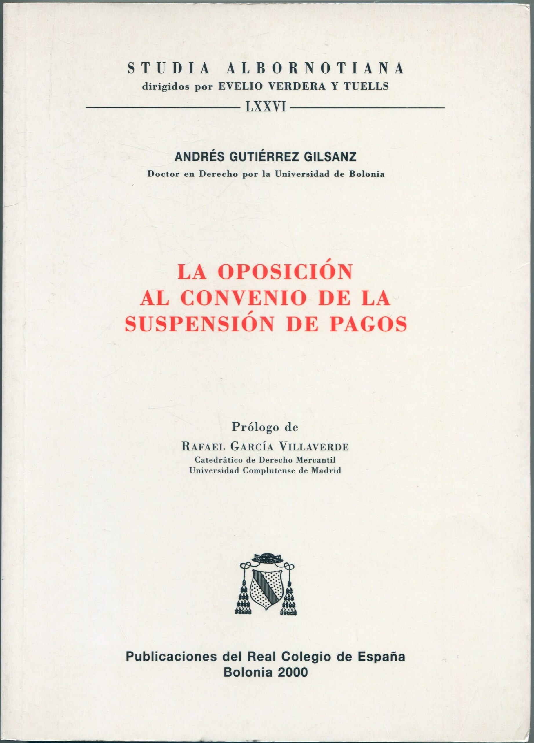 Oposición Suspensión de Pagos / A. Gutiérrez/ 9788493166410