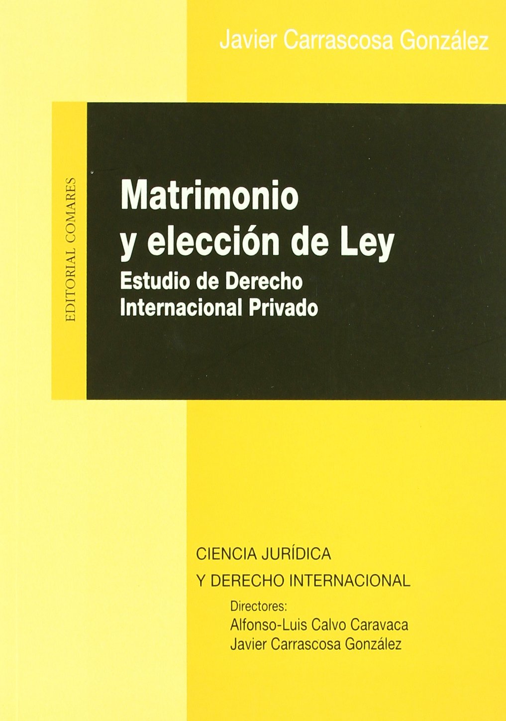 Matrimonio y Elección de Ley -9788484440819