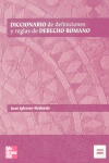 Diccionario de definiciones y reglas de Derecho Romano