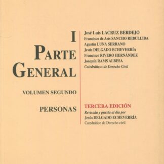 Elementos de Derecho Civil I. Parte general. 01/2. Personas