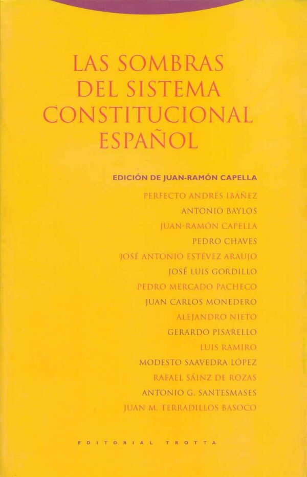 Sombras del Sistema Constitucional Español -9788481646146