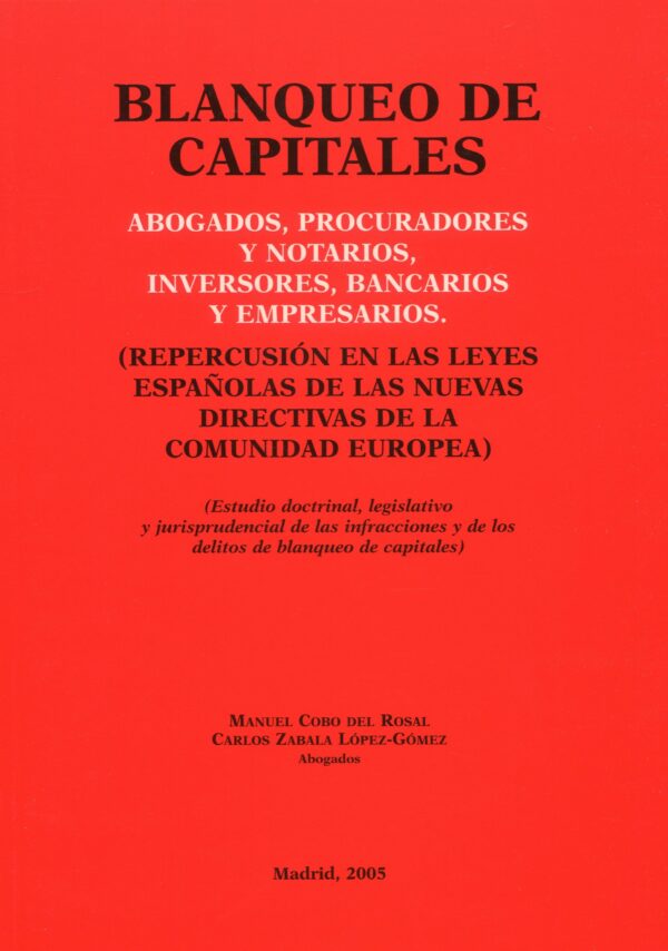 Blanqueo de Capitales / M. COBO / C. ZABALA 9788493410339