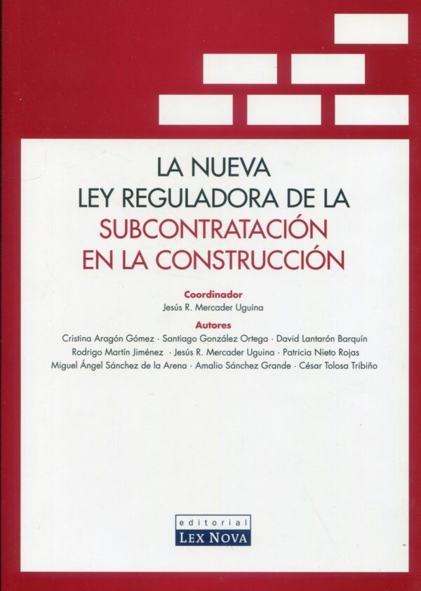 Nueva Ley Reguladora de Subcontratación en la Construcción 9788484067399