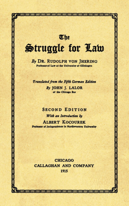 The Struggle for Law