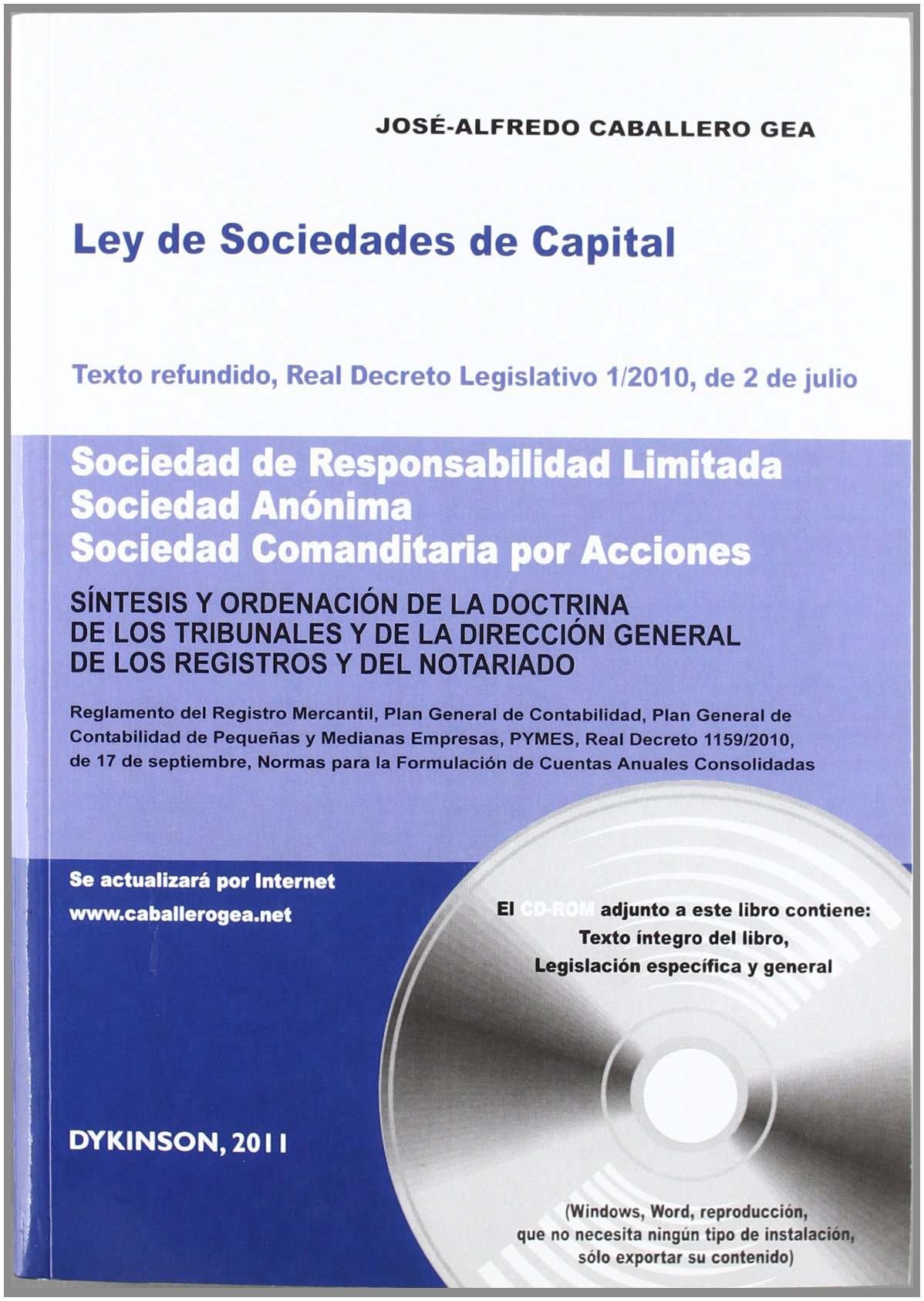 Ley de Sociedades de Capital 2010 -9788499820132