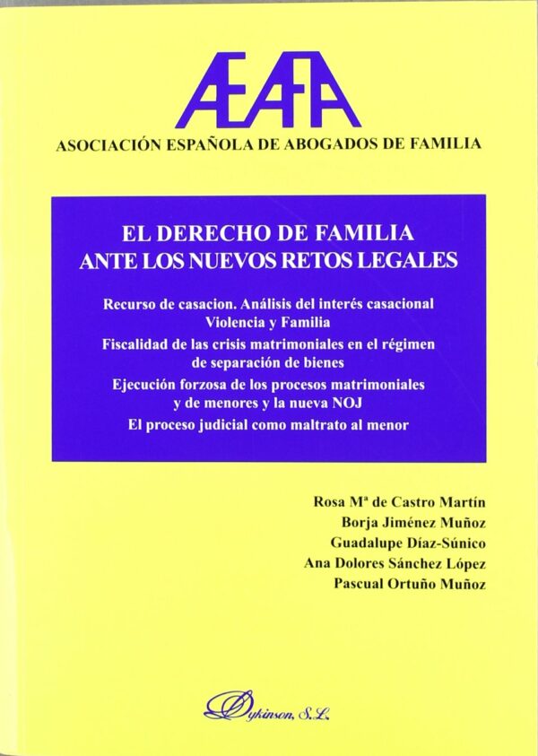 Derecho de Familia Ante los Nuevos Retos Legales 9788415454694