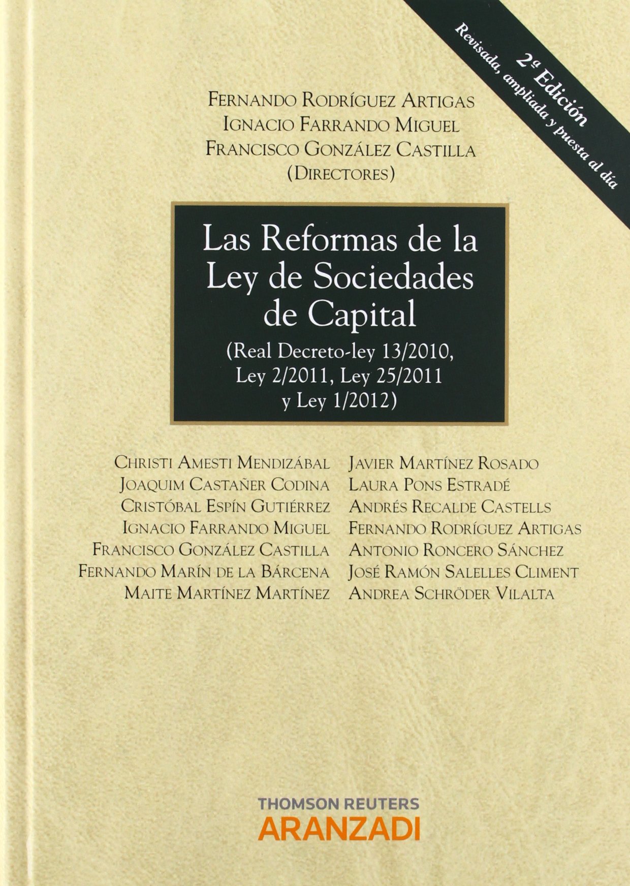 Reformas Ley Sociedades Capital 9788490142912