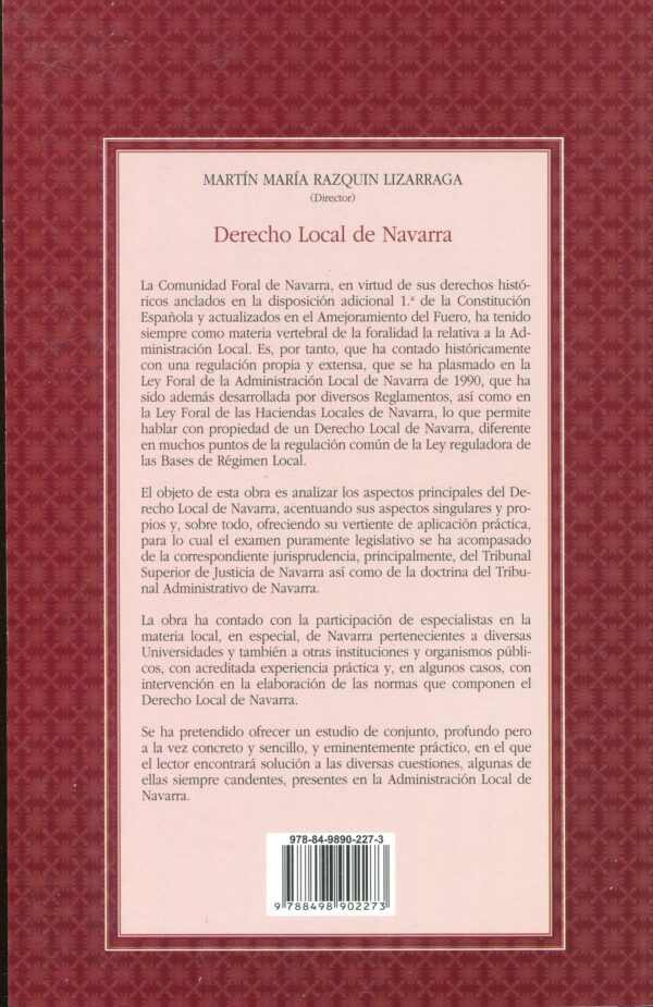 Derecho Local de Navarra9788498902273