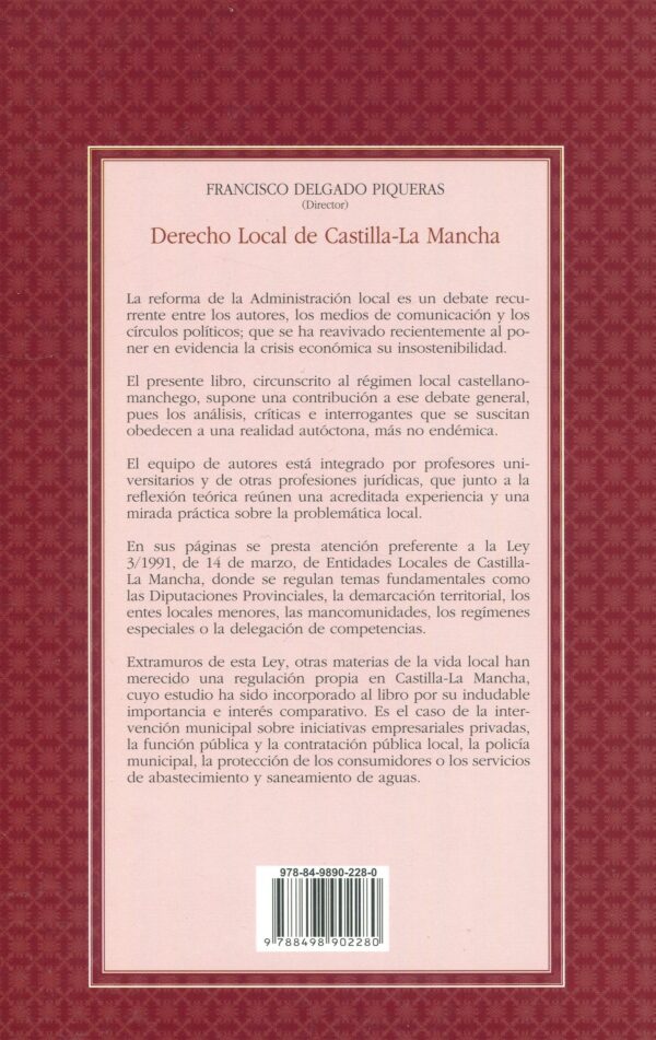 Derecho Local de Castilla-La Mancha-9788498902280