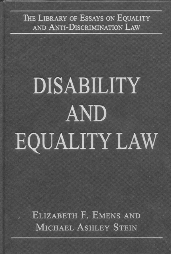 Disability and Equality Law 9781409448785
