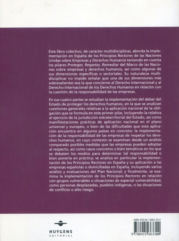 España y la Implementación de los Principios Rectores de las Naciones Unidas 9788415663300