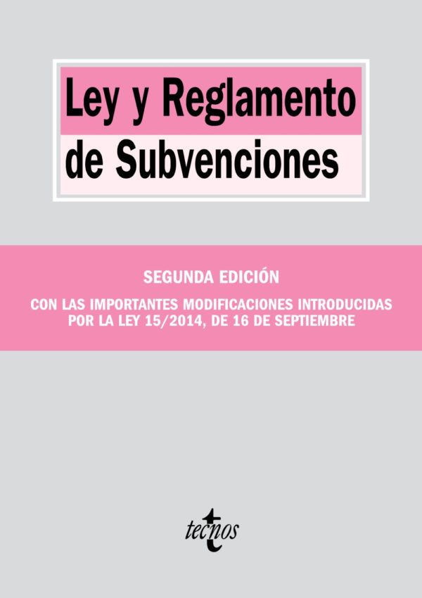 LEY REGLAMENTO DE SUBVENCIONES