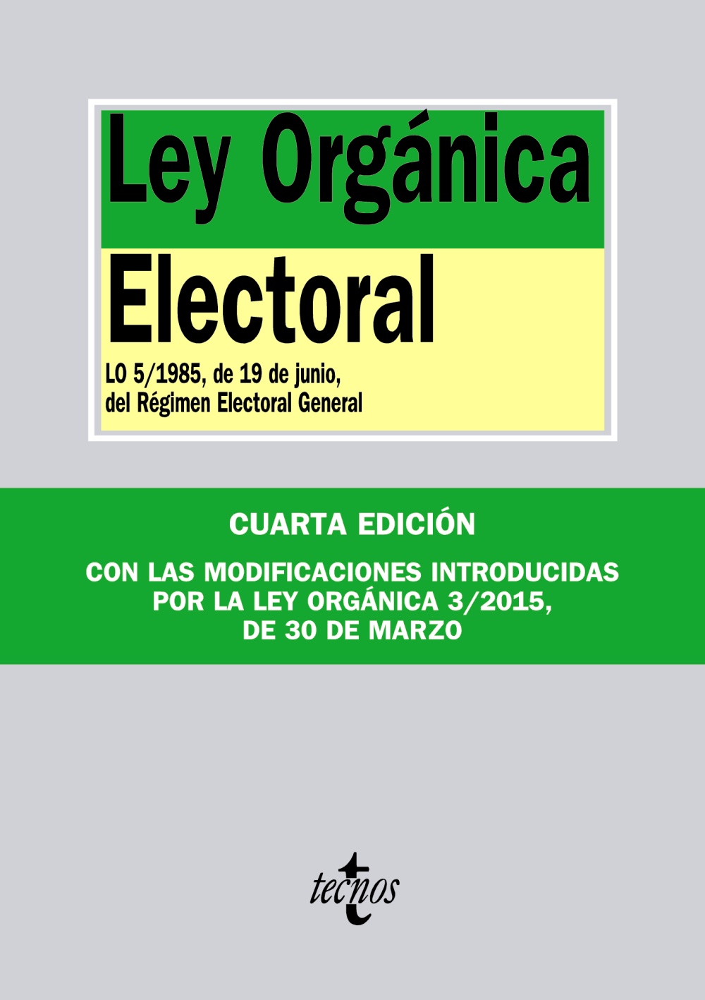 LEY ORGÁNICA ELECTORAL - EDITORIAL TECNOS