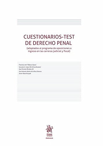 CUESTIONARIOS TEST DE DERECHO PENAL