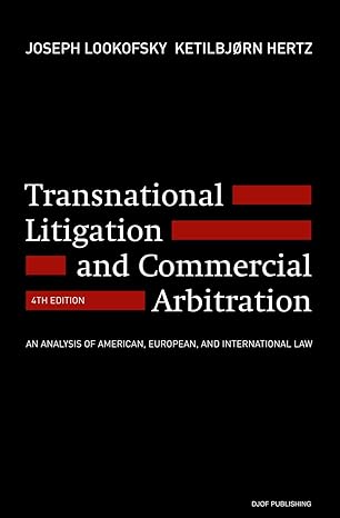 Transnational Litigation Commercial Arbitration