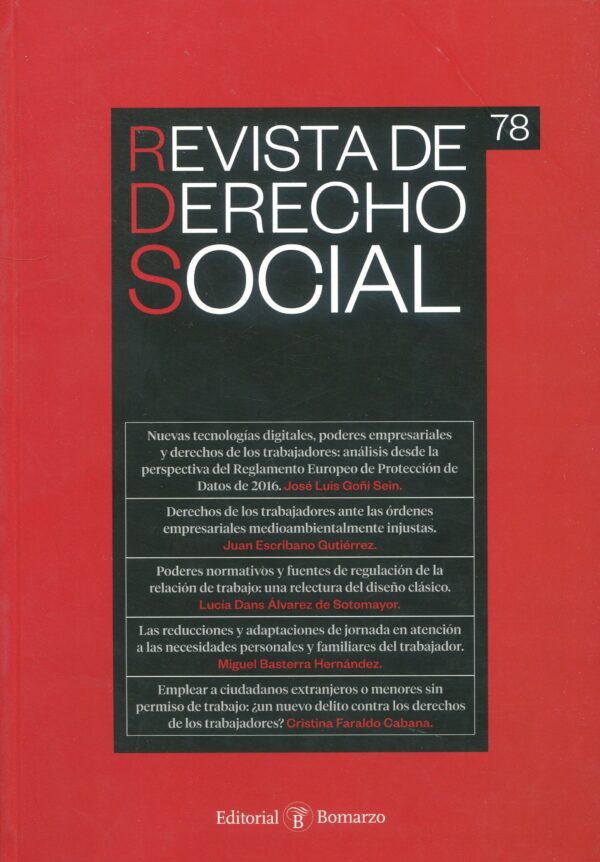 Revista de Derecho Social Nº 78 / ABRIL-JUNIO 2017