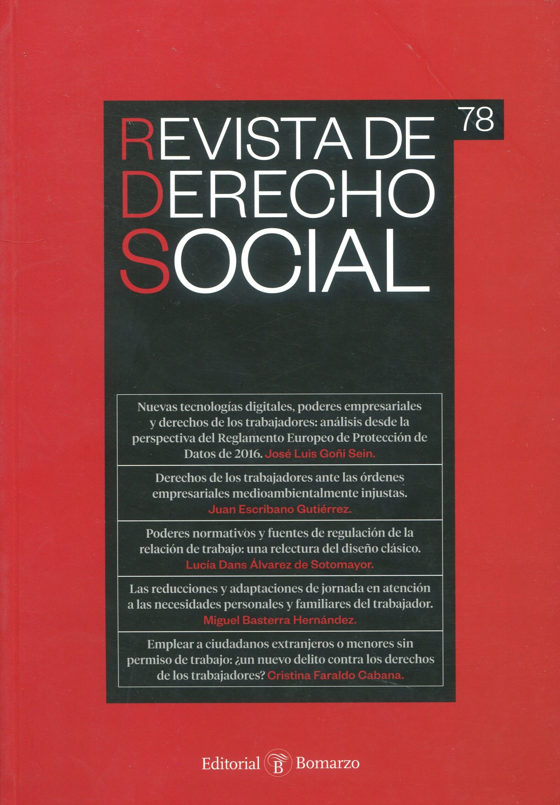 Revista de Derecho Social Nº 78 / ABRIL-JUNIO 2017