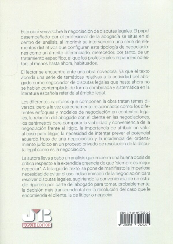 Negociación de disputas legales9788494792922