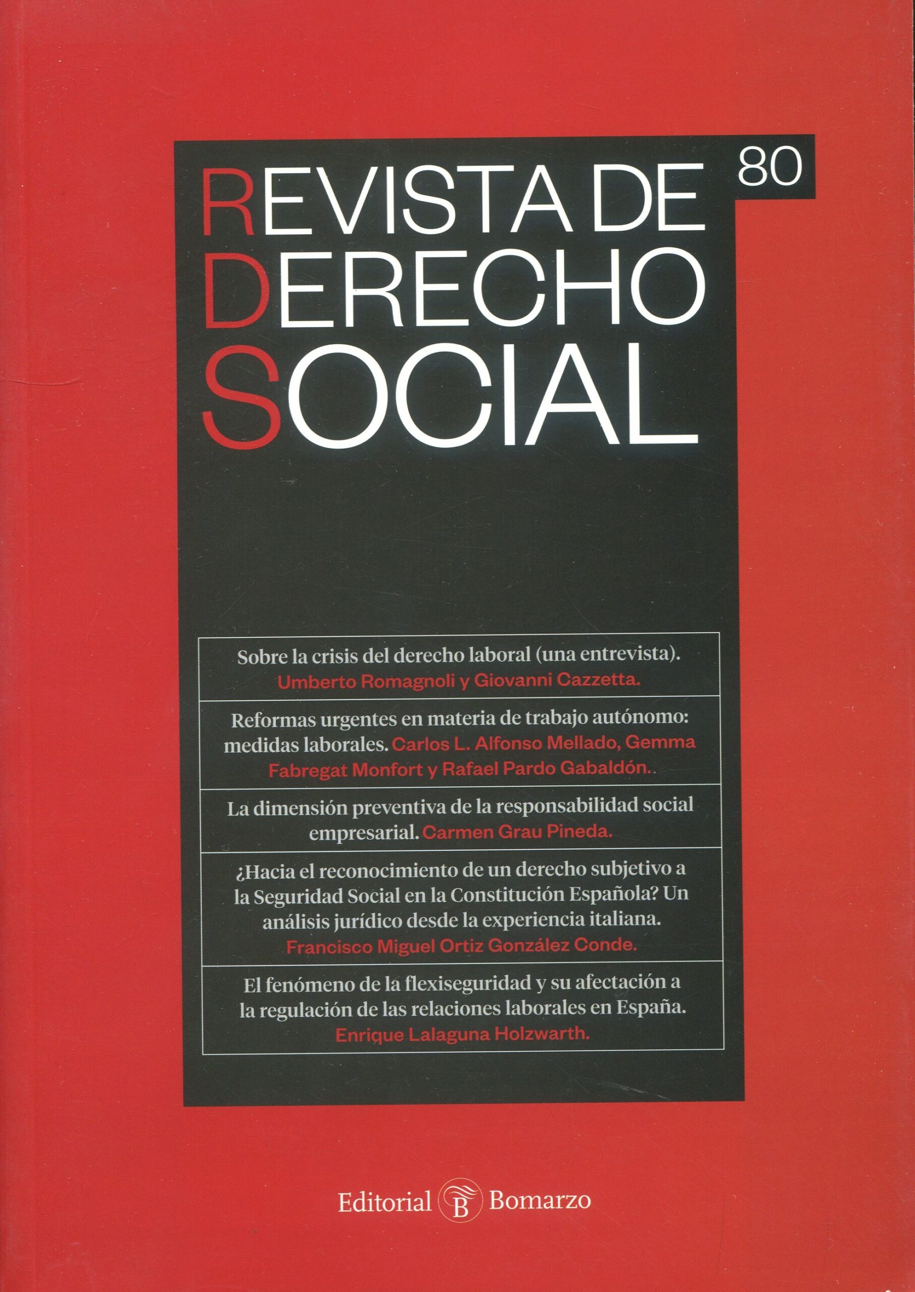 Revista de Derecho Social Nº 80 Octubre-Diciembre 2017