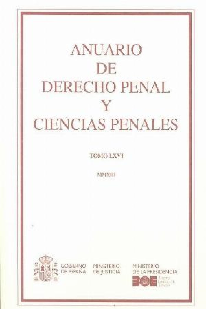 Anuario de Derecho Penal y Ciencias Penales, 66, 2013 -0