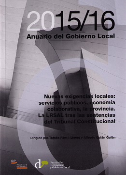 Anuario del Gobierno Local 2015/16 Nuevas Exigencias Locales: Servicios Públicos, Economía Colaborativa, la Provincia.-0
