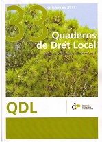 Quaderns de Dret Local Nº 33 (X 2013) Octubre de 2013 (En Catalán)-0