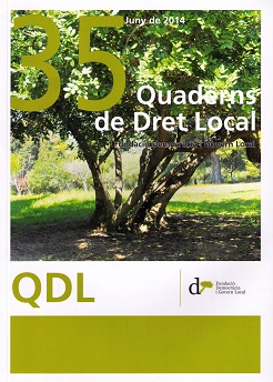 Quaderns de Dret Local Nº 35 (VI 2014) En Catalán -0