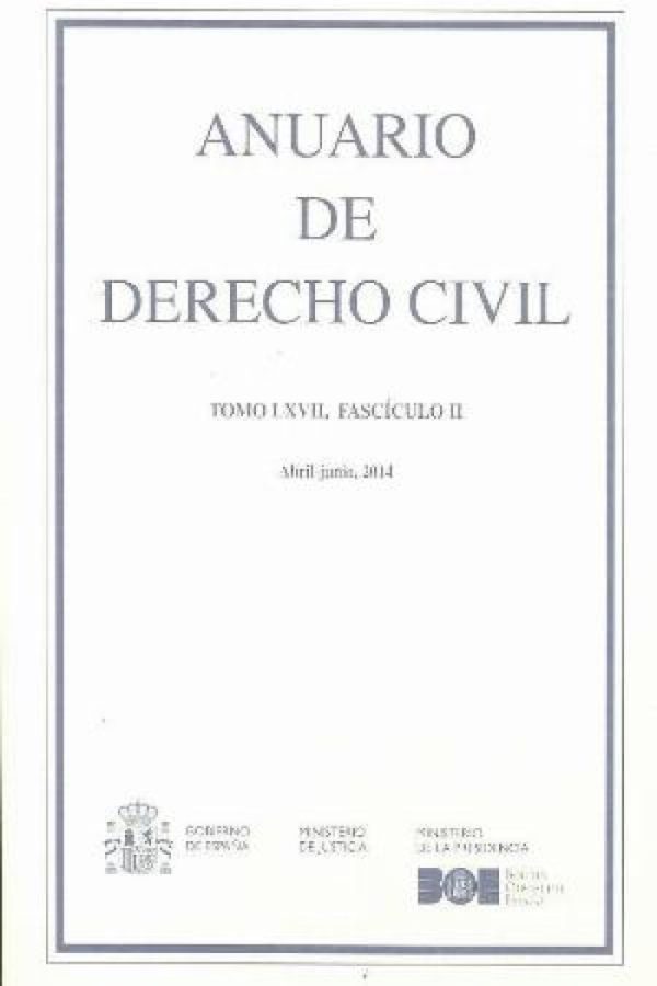 Anuario de Derecho Civil, 67/02. Abril-Junio 2014 -0