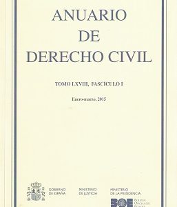 Anuario de Derecho Civil, 68/01. Enero-Marzo 2015 -0