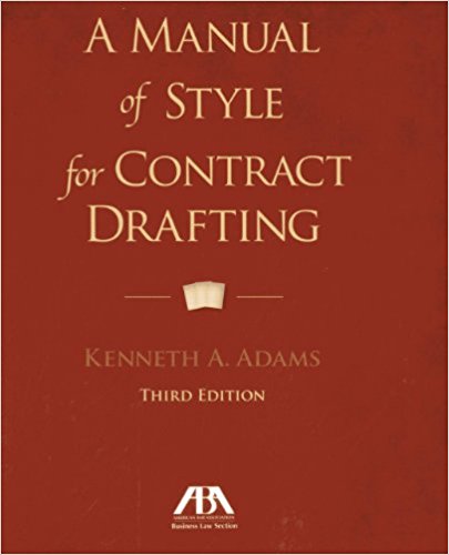 Manual of Style for Contract Drafting -0