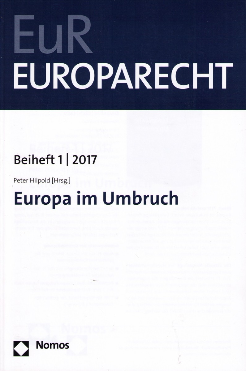 Europa im Umbruch. Europarecht Beiheft 1/2017 -0