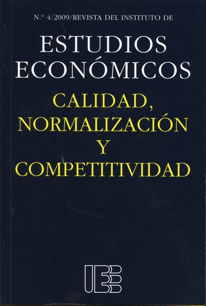 Calidad, Normalización y Competitividad. Nº 4/2009 Revista del Instituto de Estudios Económicos-0