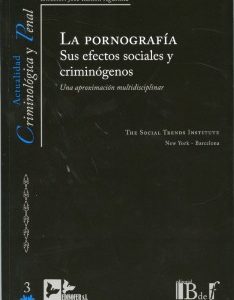 Pornografía. Sus efectos sociales y criminógenos. Una aproximación multidisciplinar-0