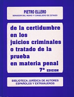 De la Certidumbre en los Juicios Criminales o Tratado de la Prueba en Materia Penal-0