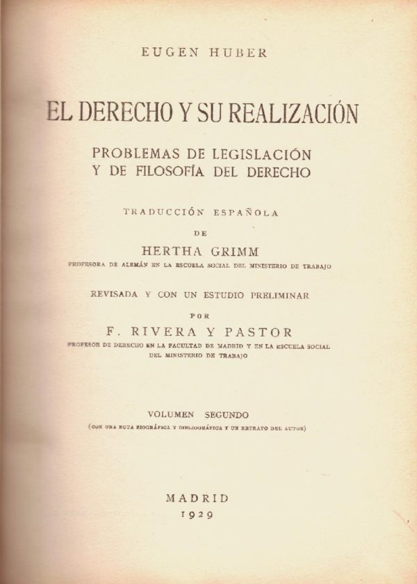 Derecho y su Realización Volumen 2 -24830