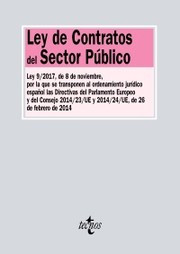 Ley de Contratos del Sector Público. Ley 9/20178, de 8 de noviembre por la que se trasponen el ordenamiento-0