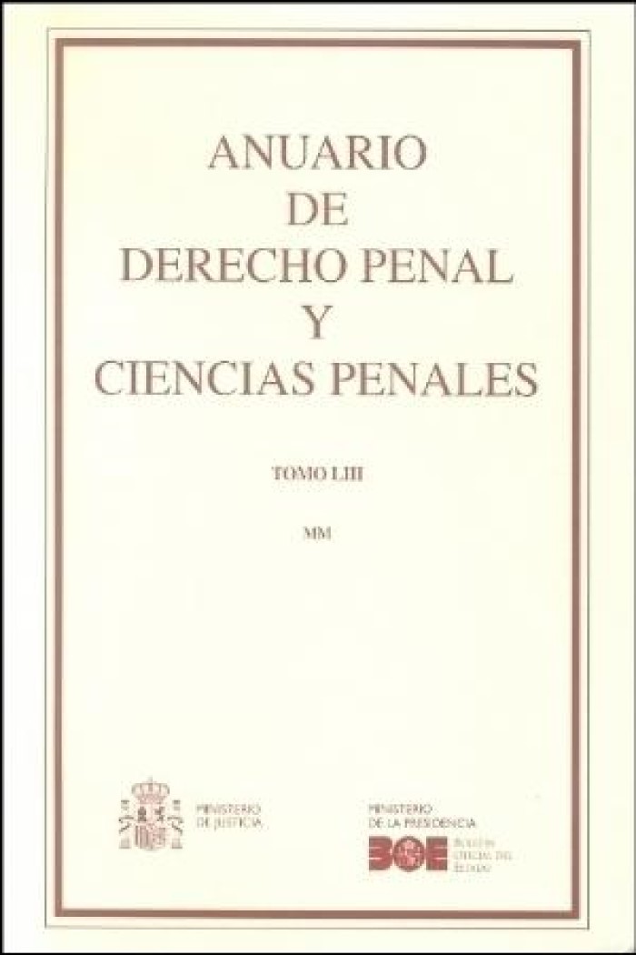 Anuario de Derecho Penal y Ciencias Penales, 53, 2000 -0