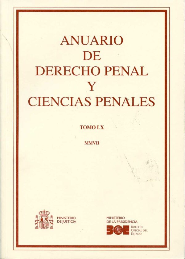 Anuario de Derecho Penal y Ciencias Penales, 60, 2007 -0