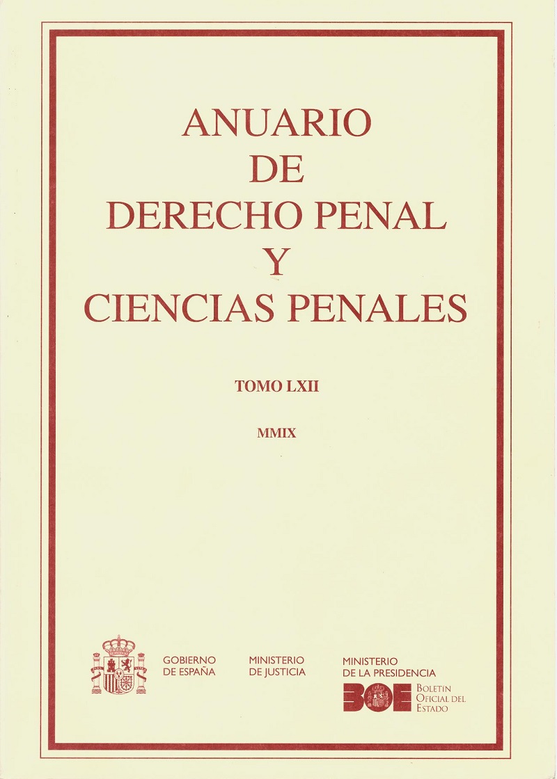 Anuario de Derecho Penal y Ciencias Penales, 62, 2009 -0