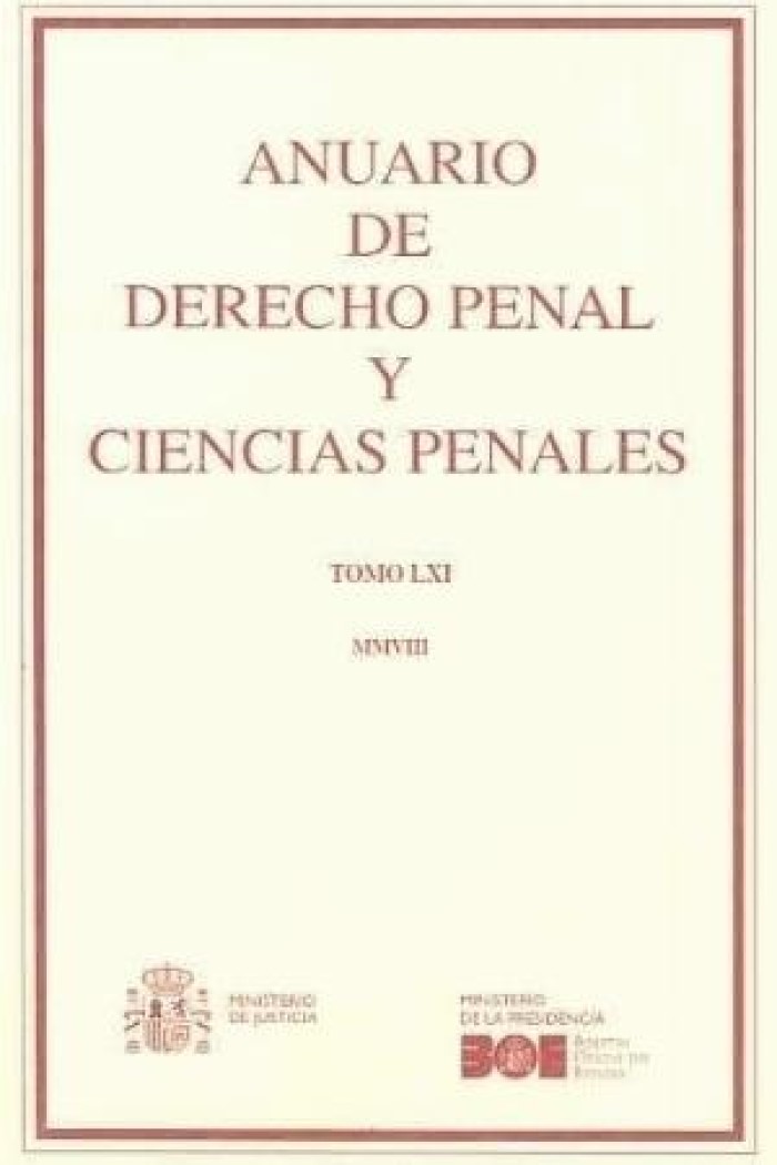 Anuario de Derecho Penal y Ciencias Penales, 61, 2008 -0