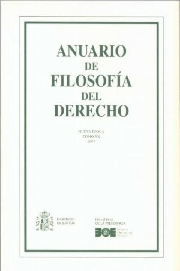 Anuario de Filosofía del Derecho 20, 2003 -0