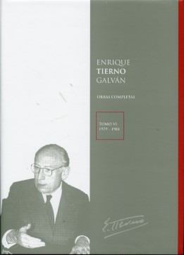 Enrique Tierno Galván. Obras Completas, 06 (1979-1981) Obras Completas-0