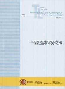 Medidas de Prevención del Blanqueo de Capitales 2014 Separata del Boletín Oficial de los Ministerios de Hacienda y Administraciones Públicas y-0