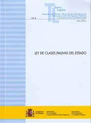 Ley de Clases Pasivas del Estado Separata del Boletín Oficial de los Ministerios de Hacienda y Administraciones Públicas-0