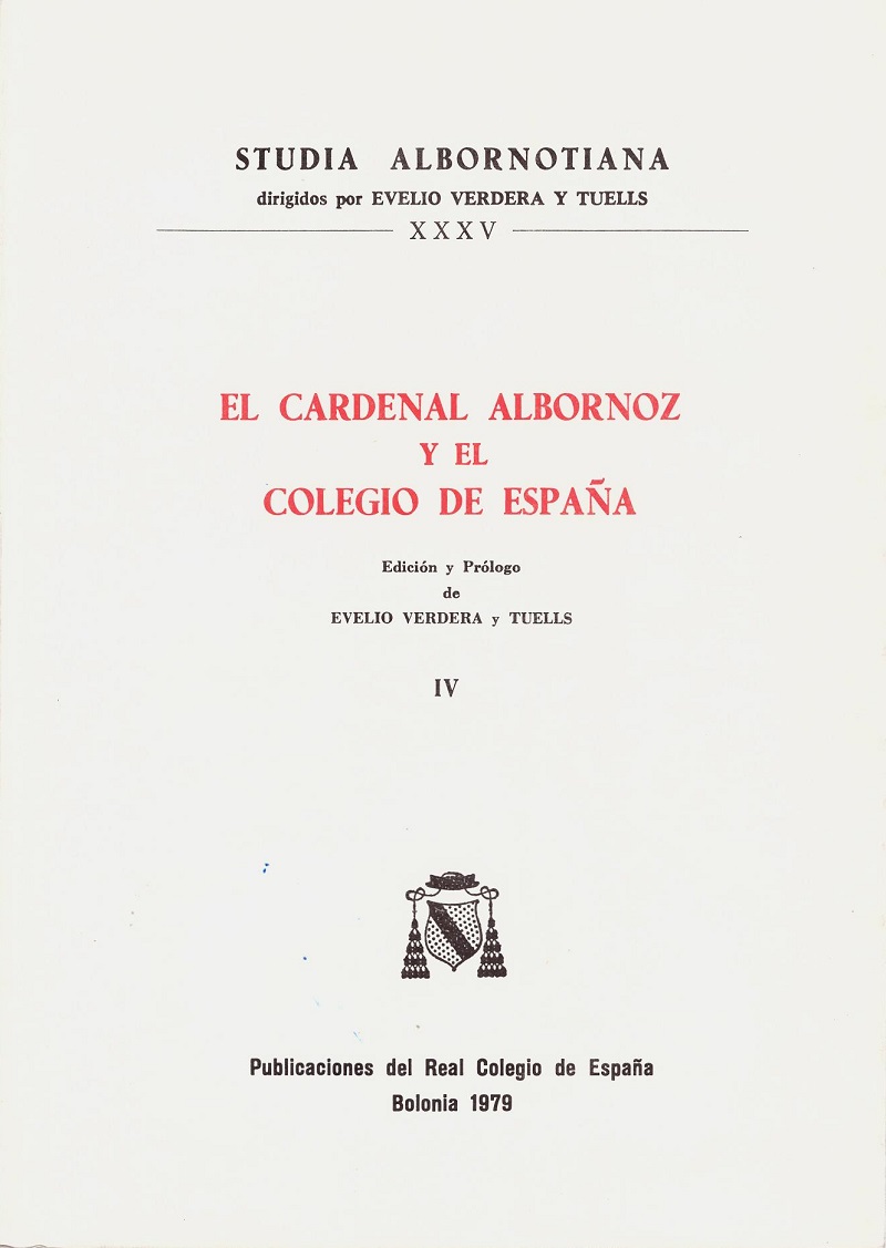 Cardenal Albornoz y Colegio España, IV. -0